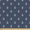 Ambesonne Navy Blue Fabric by the Yard, Nautical Classical Pattern Little Anchor Sea Travel Cruise Theme, Decorative Fabric for Upholstery and Home Accents, 1 Yard, Bluegrey White